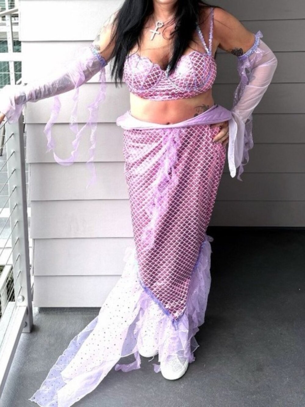 Dolls Kill Pink Lavender Iridescent Mermaid XXL Set
